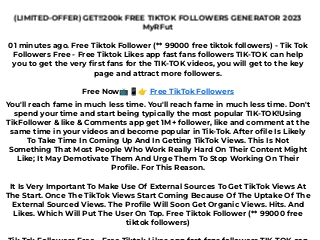 TikTok Followers Generator - 2023