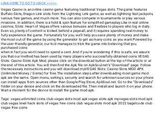 Cheat Codes Vegas slots online hack unlimited Spins and Chips 2023