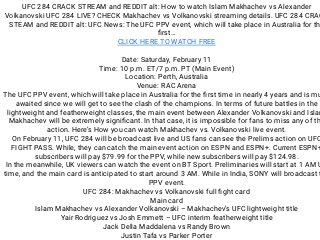 Crackstream Ufc