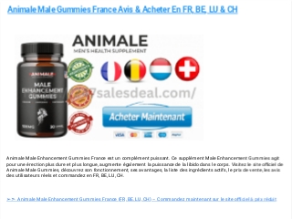 Animale Male Gummies France Avis & Acheter En FR, BE, LU & CH