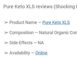 Pure Keto XLS reviews (Shocking Exposed) Read Pros, Cons, Ingredients