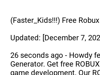 Faster_Kids!!)*^Free Robux Generator 2022 Get 200K Free Robux