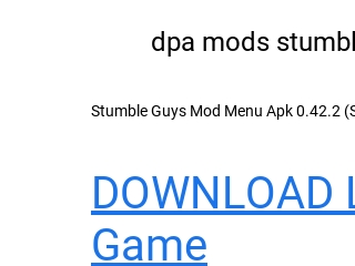 mod menu stumble guys