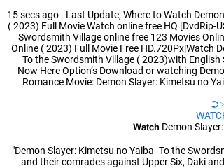 demon slayer swordsmith village movie download