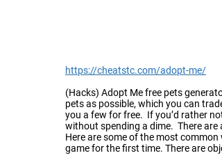 2023 Free Pets Adopt Me Hack help utilizing 