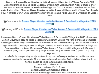 V.E.R.!! Demon Slayer Kimetsu no Yaiba Season 3 Swordsmith Village Arc  (2023) Película Completa en Español y Latino Gratis