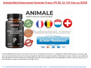 Animale Male Enhancement Gummies France (FR, BE, LU, CH) Avis sur [2023]