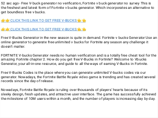 Free V-Bucks Generator 2024: How to Collect 99999 vBucks ✮✧✮ No Verification