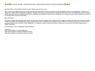 Safecard Reviews : Hidden Dangers Revealed – Don’t Buy Until You See