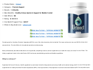 Urinoct (Review) Supports Prostate Repair! Is it Safe to Use! Price \u0026 Buy