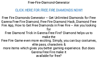 Garena Free Fire Hack Cheats FREE Diamonds Generator - canada