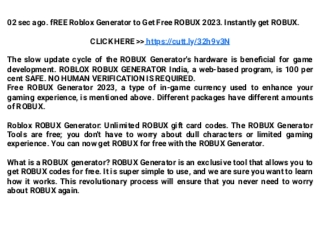 Free Robux Generator Get Unlimited Robux 2023 in 2023