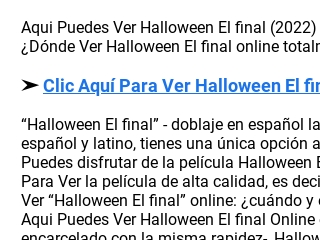 PelísPlus*<]Ver Halloween El final (2022) Película completa 4k Español y  latino Cuevana3