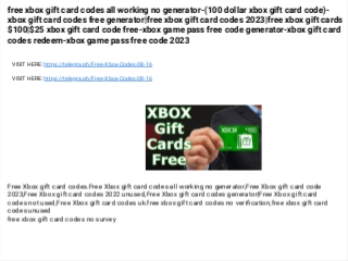 2023 Xbox gift card generator no verification to vouchers 