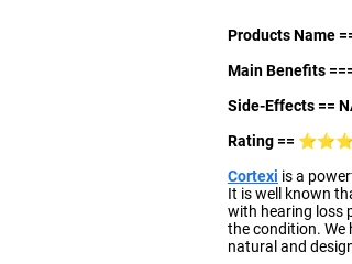 Cortexi - [Scam OR LEGIT] Shocking Exposed 2023! Price & Fake Results?