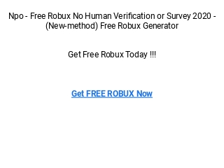 Free robux generator no human verification no survey#roblox