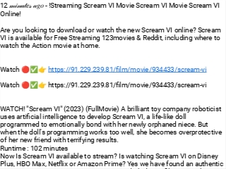 Scream VI: Watch Scream VI Online