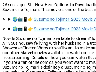 Here's Where To Watch 'Suzume No Tojimari' Free Online