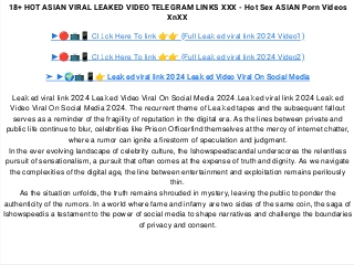 18+ HOT ASIAN VIRAL LEAKED VIDEO TELEGRAM LINKS XXX - Hot Sex ASIAN