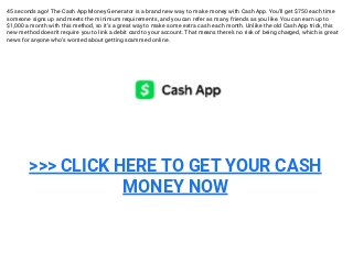 2023 CASH APP FREE MONEY Cash App Hack Free Money Generator INSTANT DOLLARS