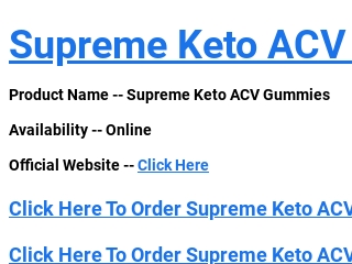 Supreme Keto ACV Gummies [#ALARMING SIDE EFFECTS CONCERN] Disturbing
