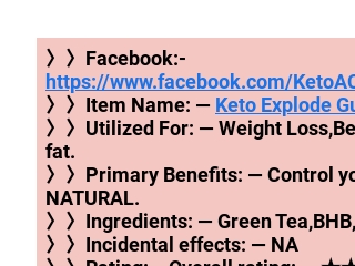 Keto Explode Gummies Bewertung