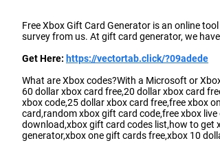 Xbox gift card codes 2024 list