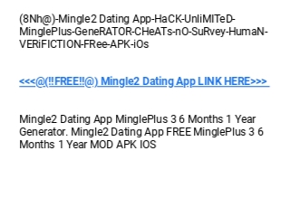 (8Nh ) Mingle2 Dating App HaCK UnliMITeD MinglePlus GeneRATOR CHeATs nO