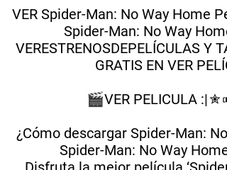 PELISPLUS] VER Spider-Man: No Way Home (2021) Película Completa Gratis en  Español