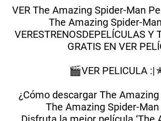 PELISPLUS] VER The Amazing Spider-Man (2012) Película Completa Gratis en  Español