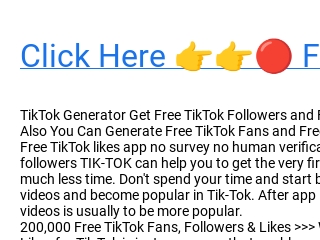 Boost! Get Free TikTok Followers Free Tiktok Fans Likes Generator {W2@t-Q}