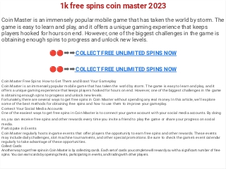 1k free spins coin master 2023