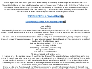 WATCH!^] VIOLENT NIGHT (2022) FULLMOVIE FREE ONLINE STREAMING SUB ENGLISH