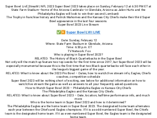 NFL Streams!! Super Bowl LVII LIVE STREAM@REDDIT ReddiT