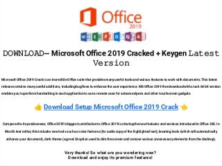 𝙳𝙾𝚆𝙽𝙻𝙾𝙰𝙳— Microsoft Office 2019 Cracked + Keygen 𝙻𝚊𝚝𝚎𝚜𝚝 𝚅𝚎𝚛𝚜𝚒𝚘𝚗