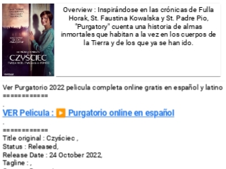 Ver Purgatorio 2022 pelicula completa online gratis en español y latino