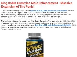 King Cobra CBD Gummies Male Enhancement