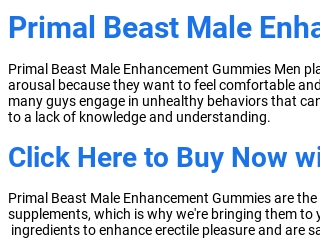 Primal Beast Male Enhancement Gummies Where To Buy?