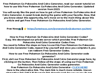 RX1WS] Pokemon Pokecoins And Coins No Human Verification