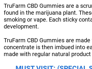 TruFarm CBD Gummies Relief From Anxiety, Stress, Joint Pain, Support ...