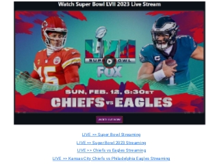 NFL-Football!! Super Bowl 2023 LIVE STREAM@FREE ON FOX 12th February 2023