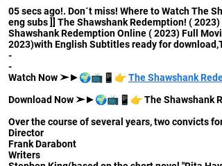 Shawshank redemption best sale watch online